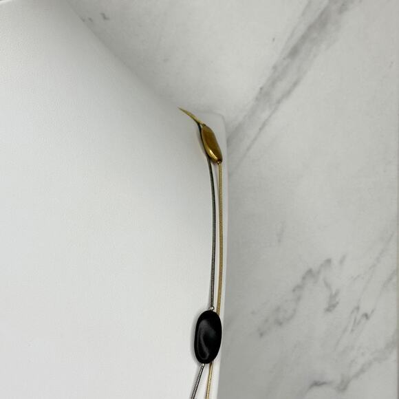 Chico's Double Strand Mixed Metal Station Statement Necklace ✨ - Picture 10 of 10